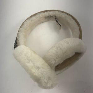 UGG Womens Chestnut Classic Shearling Suede Leather Earmuffs